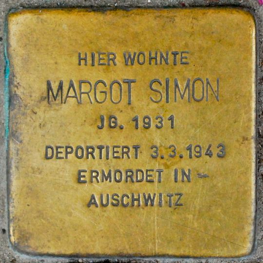 Stolperstein à la mémoire de Margot Simon
