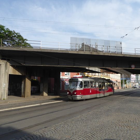 Bridge of railway line 170 over Nádražní street