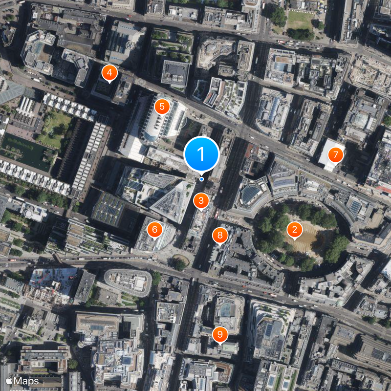 Moorgate station Map
