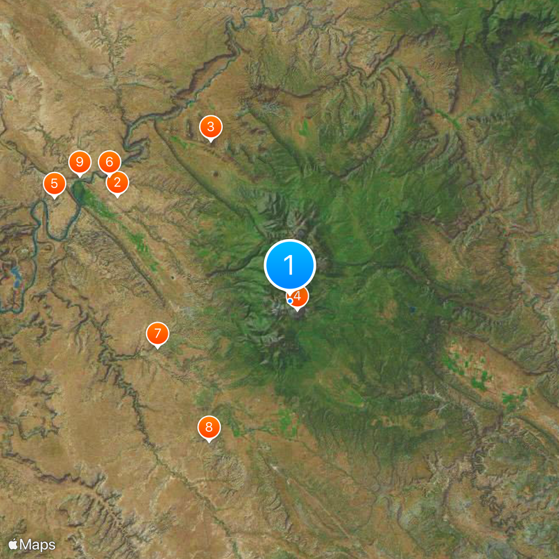 La Sal Mountains Map