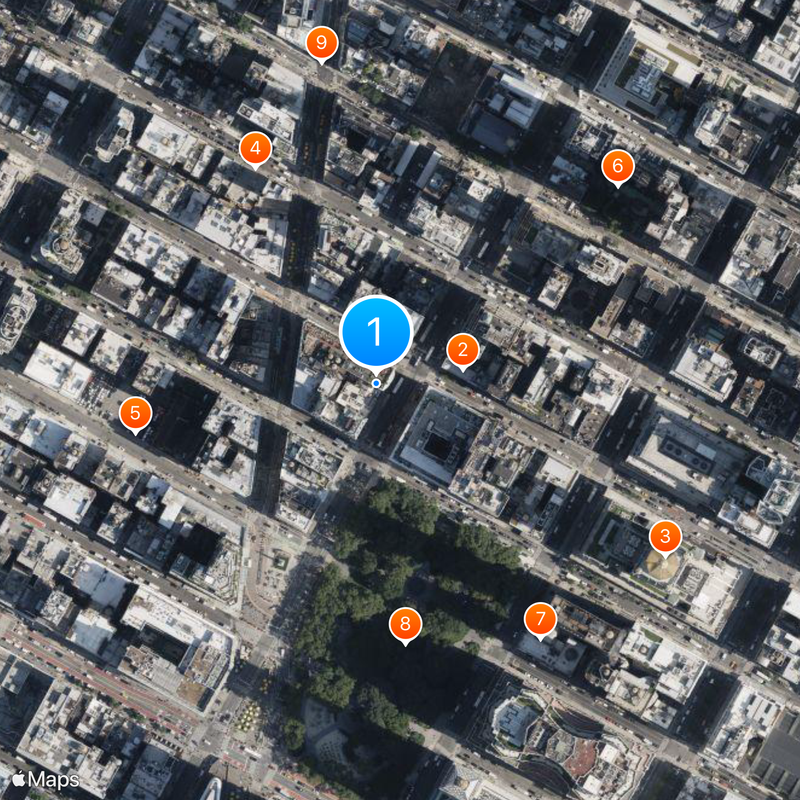 230 Fifth Rooftop Bar Map