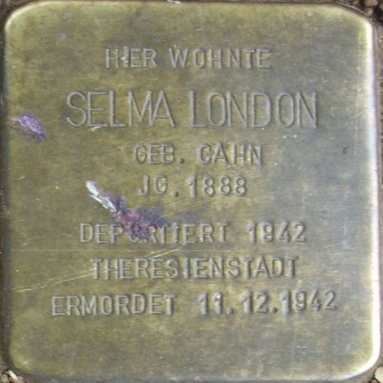 Stolperstein en memoria de Selma London