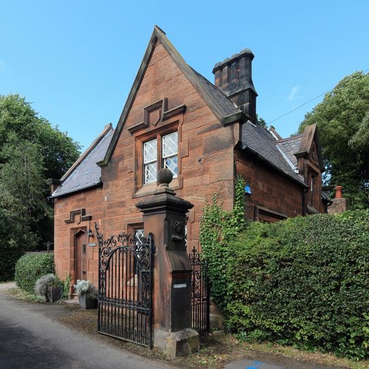 South Lodge with Attached Gates and Gate Piers