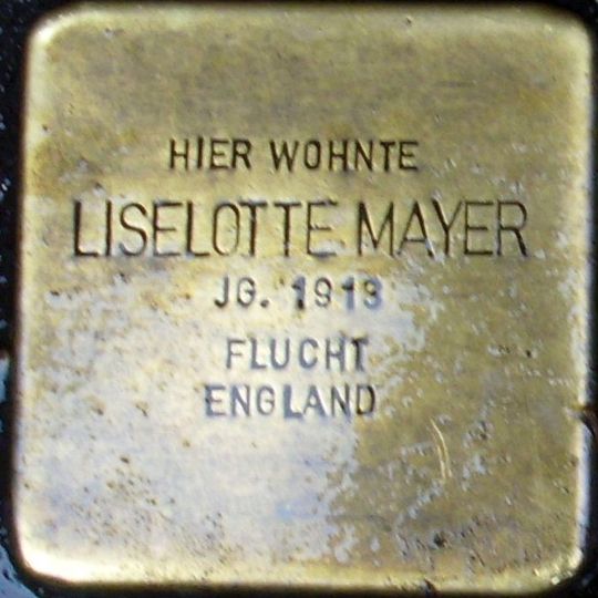 Stolperstein en memoria de Liselotte Mayer