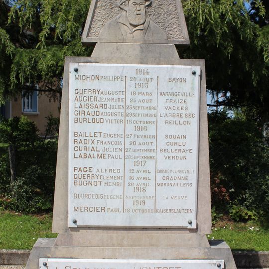 War memorial of Montcet