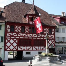 Town hall with fountain