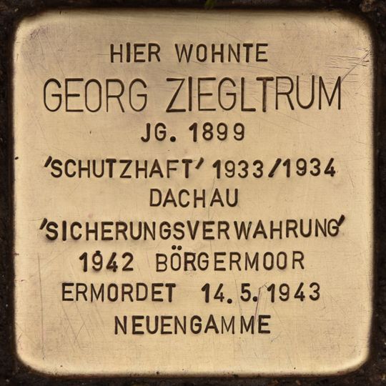 Stolperstein em memória de Georg Ziegltrum
