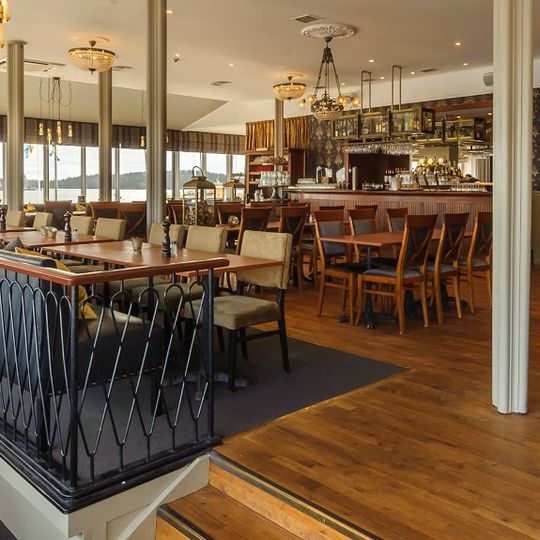 The veranda at Waxholms Hotel