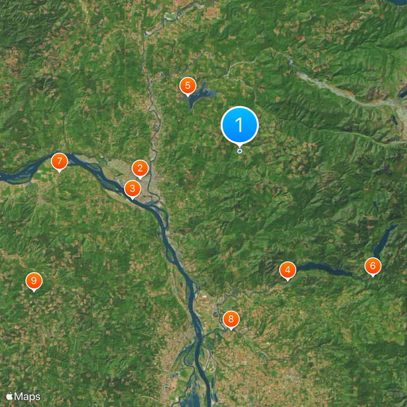 Contea di Cowlitz Mappa