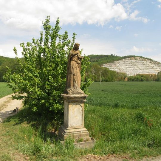 Socha svaté Filomény na kraji Leštiny