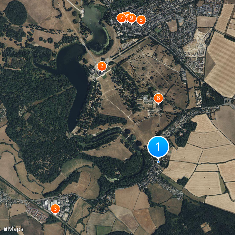 St Martin's Church, Bladon Karte