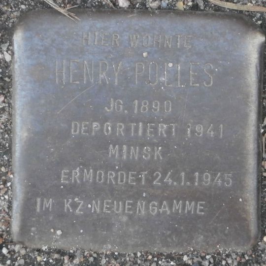 Stolperstein à la mémoire de Henry Polles