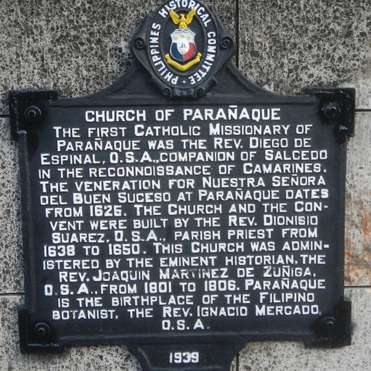 Church of Parañaque historical marker