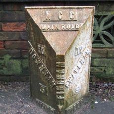 Milepost, by Jubilee House, High Street