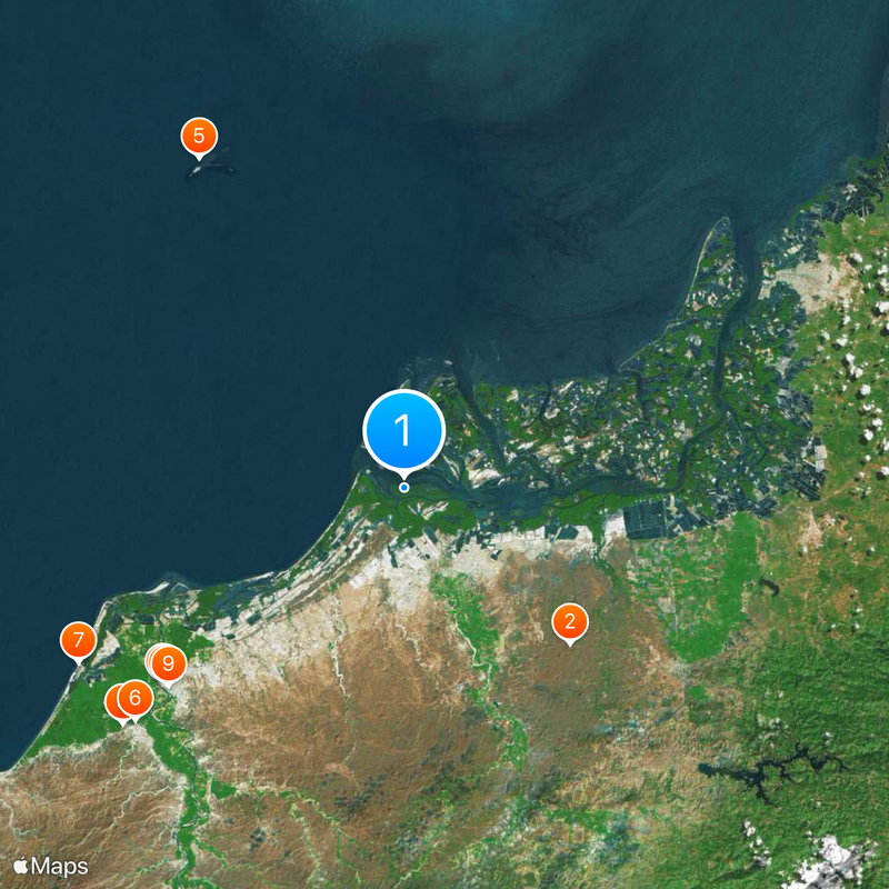 Tumbes Mangals National Sanctuary Map
