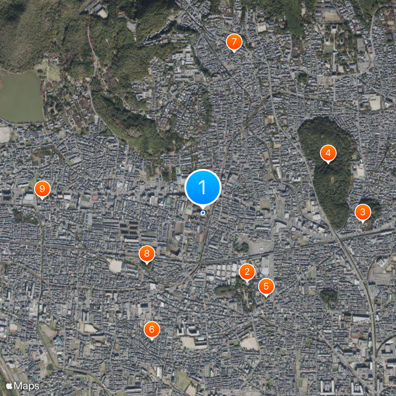 Sagano High School Map