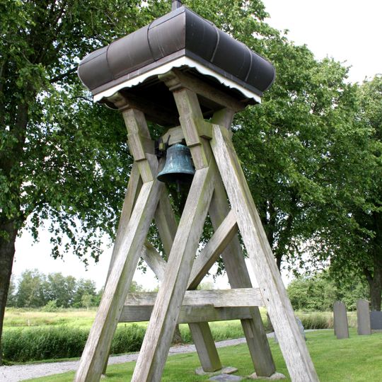 Wooden bell tower in Spanga