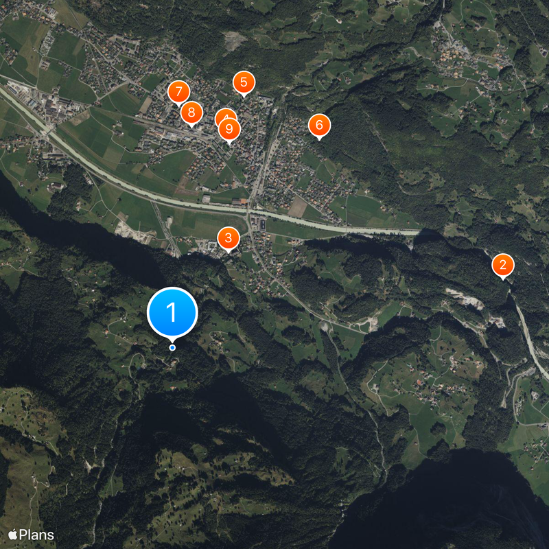 Reichenbach Falls Map