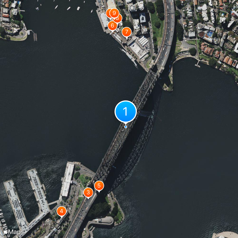 Sydney Harbour Bridge Mapa