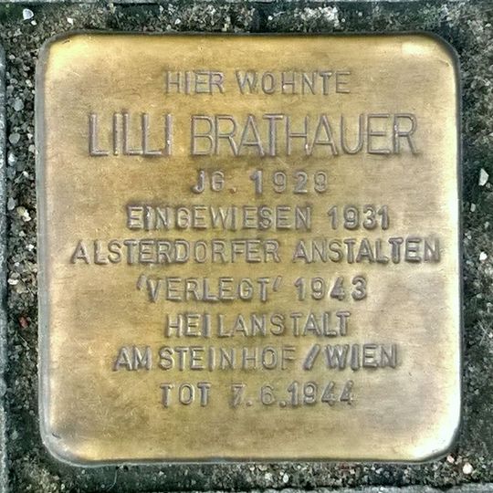 Stolperstein en memoria de Lilli Brathauer