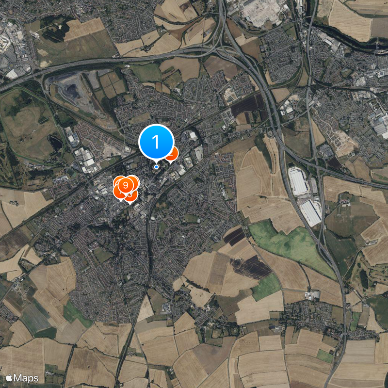 Pontefract Castle Mapa