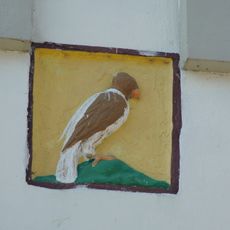 Relieftafel (Schwan und Papagei)