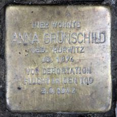Stolperstein dedicated to Anna Grünschild