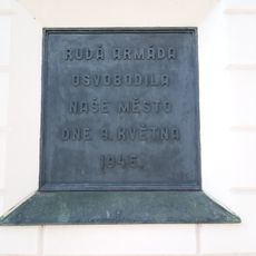 Plaque commemorating the liberation of Trutnov