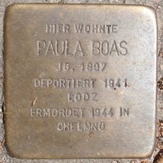 Stolperstein dedicated to Paula Boas