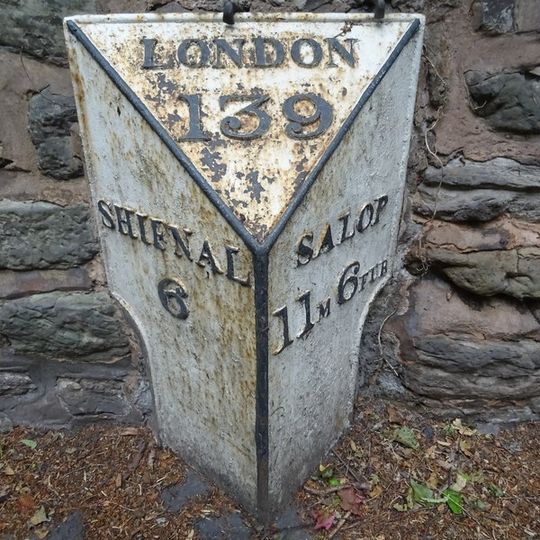 Milepost Approximately 300 Yards East South East Of Football Ground
