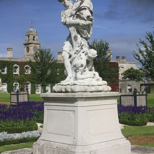 Four Statuary Groups in the South Parterre south of Wrest House, depicting Aeneas and Anchises, the Abduction of Helen of Troy, Venus and Adonis and Meleager and Atalanta