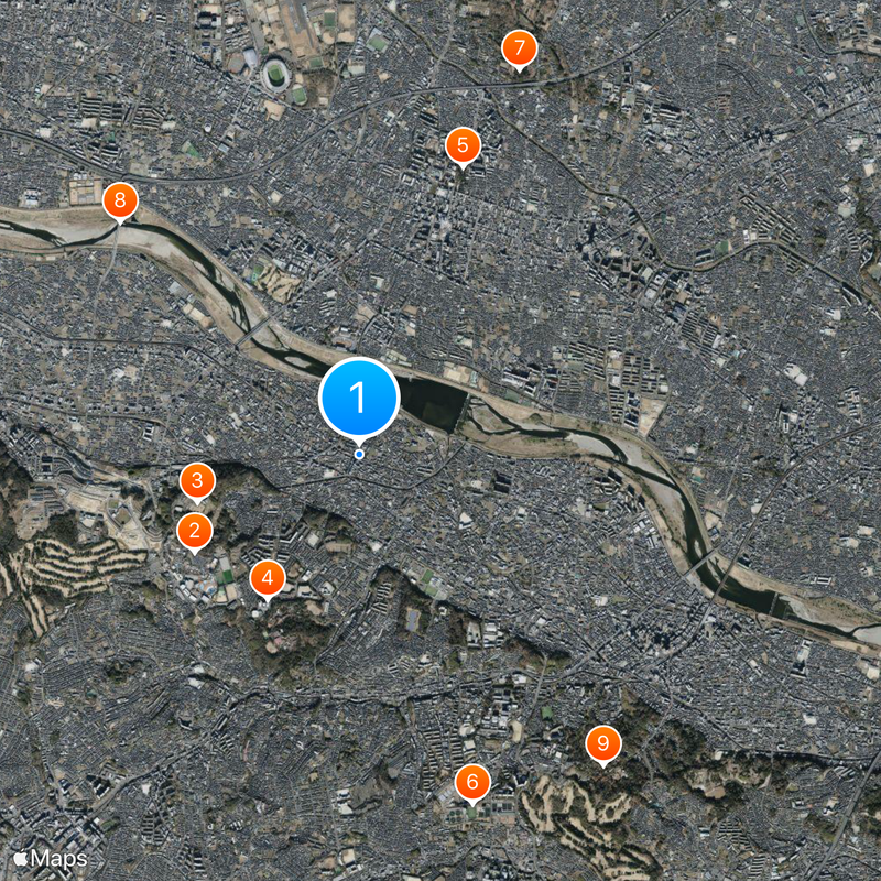 Inadazutsumi Station Map