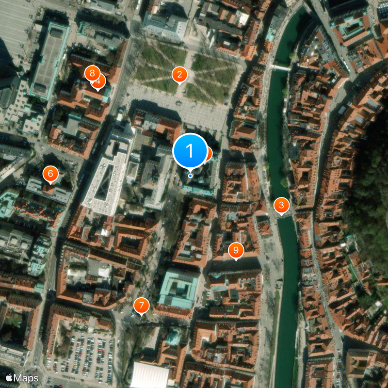 Uniwersytet Lublański Mapa