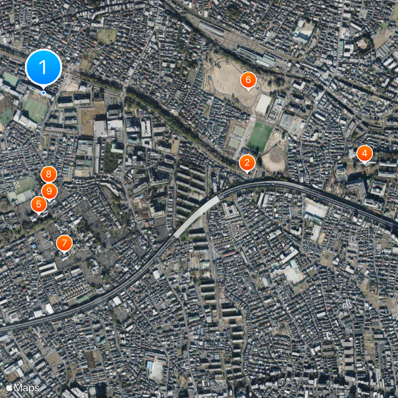 Kokugakuin Kugayama Junior High School and Senior High School Map
