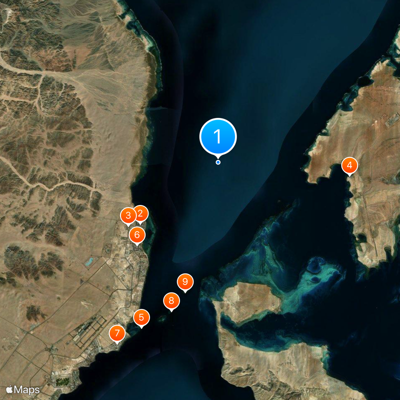 Saudi–Egypt Causeway Kaart