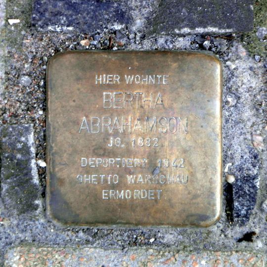 Stolperstein für Bertha Abrahamson