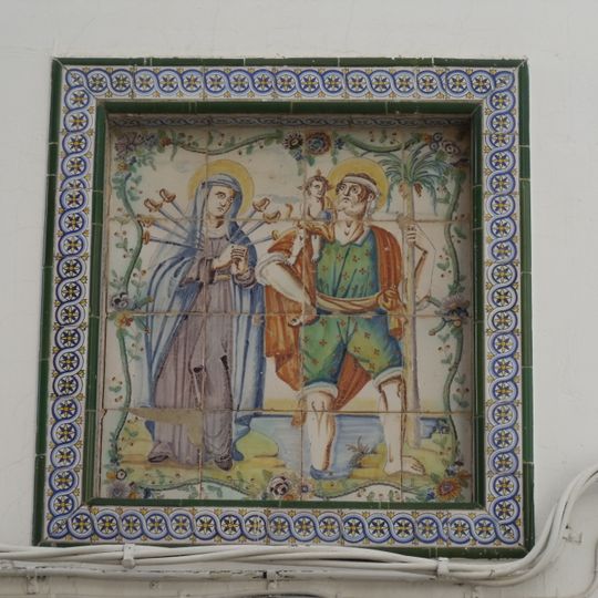 Ceramic panel of Our Lady of the Sorrows