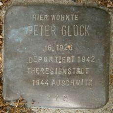 Stolperstein en memoria de Peter Glück