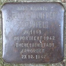 Stolperstein dedicated to Felix-Manfred Schönfeld