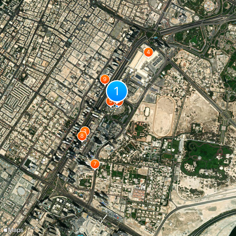 Emirates Towers Map
