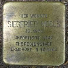 Stolperstein dedicated to Siegfried Moses
