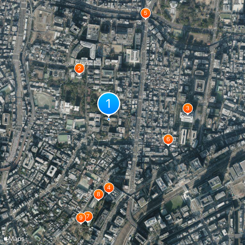 Universidad de Keiō Mapa