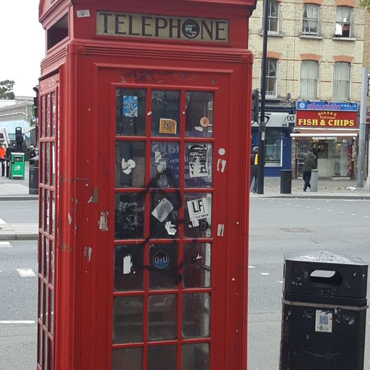 K2 Telephone Kiosk Outside London Hospital To East Of Former Junction With Turner Street