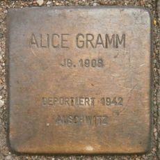 Stolperstein dedicated to Alice Gramm