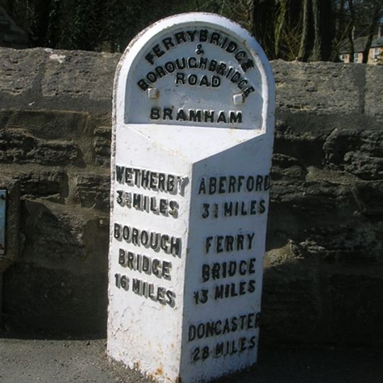 Milestone, S end of Bramham nearly opp war memorial
