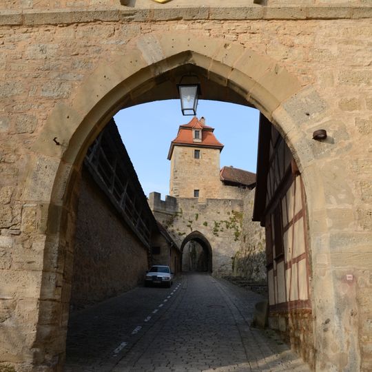 Stadttor Kobolzeller Steige in Rothenburg ob der Tauber
