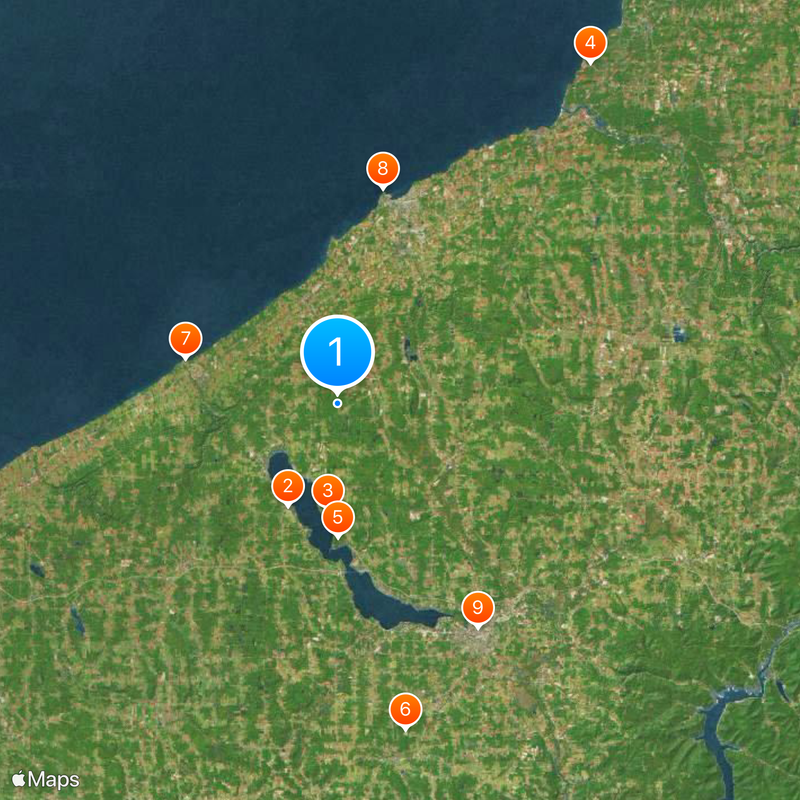 Hrabstwo Chautauqua Mapa