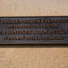 Plaque to F. A. Petřina in Semily