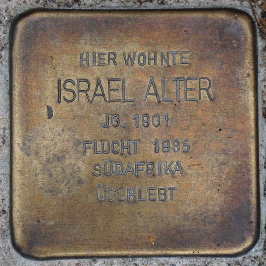 Stolperstein en memoria de Israel Alter