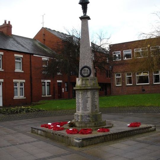 Cramlington War Memorial in Village Square